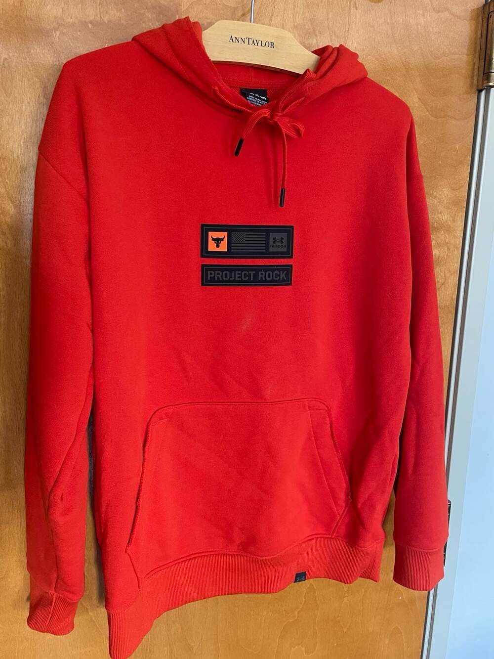 Under Armour Project Rock Freedom Hoodie Red Size Small